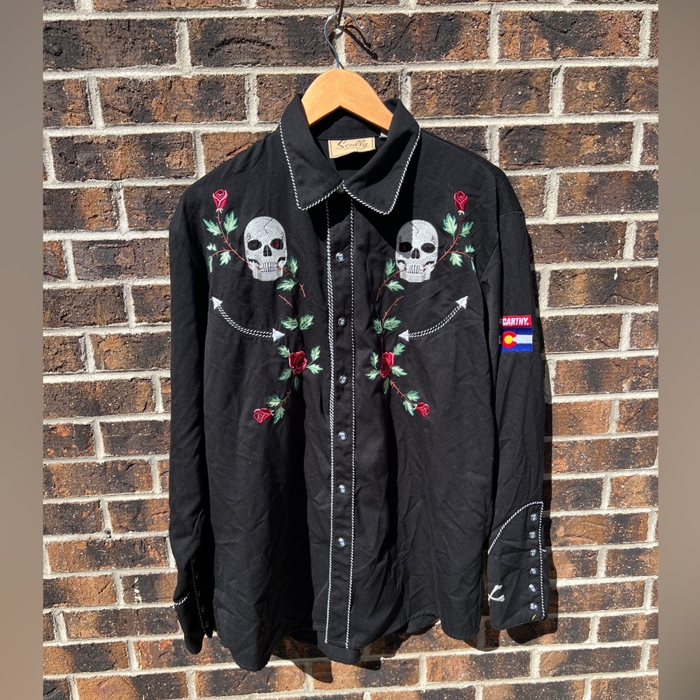 Cowboy shirt - Dias de Los muertos - L
